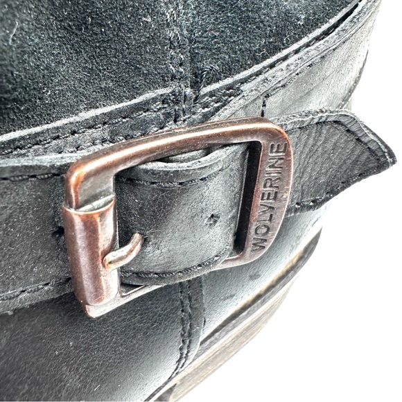 Wolverine Pearl Ankle Boot 8.5 Black Leather Zip Up Bootie Womens - Picture 3 of 9